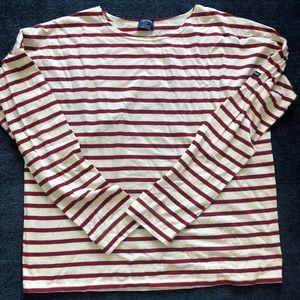 Saint James / J. Crew Breton Stripe Long Tee Sz XL
